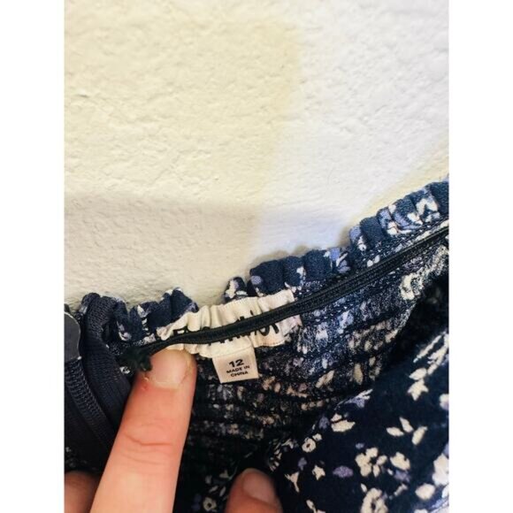 REFORMATION Women's Blue Floral Sweetheart Neckline Mochi Mini Dress Size 12 - Picture 10 of 15